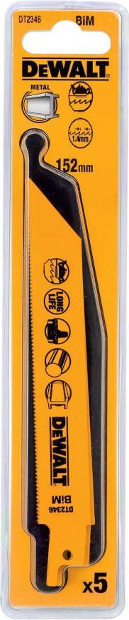 Dewalt Reciprozaagblad Dt2346-qz Metaal Bim 5 Stuks