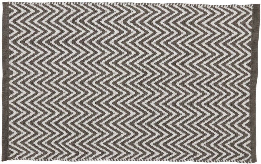 Differnz Devon badmat – 100% katoen – Grijs wit – 50 x 80 cm