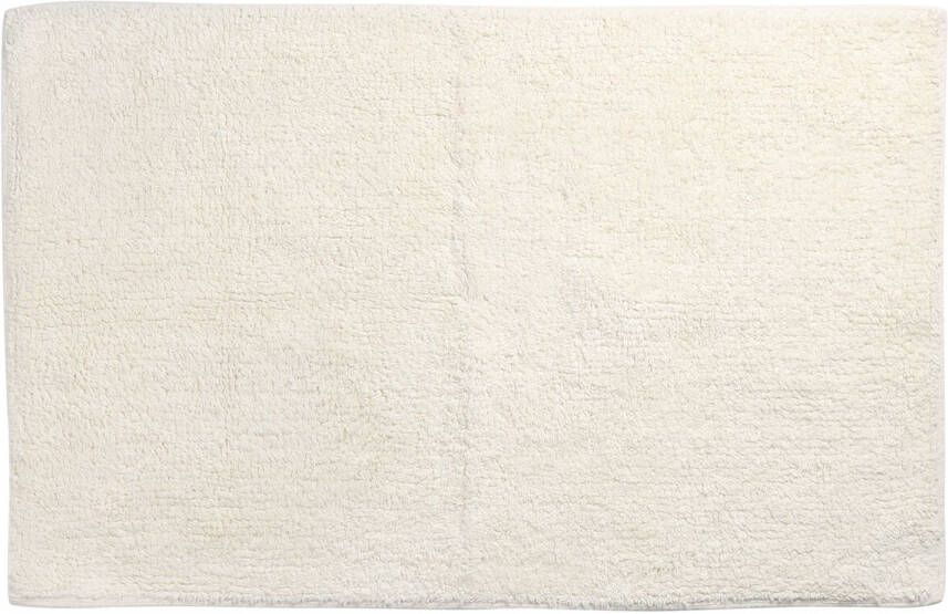 Differnz Initio badmat geschikt voor vloerverwarming – 100% katoen – Off white – 50 x 80 cm