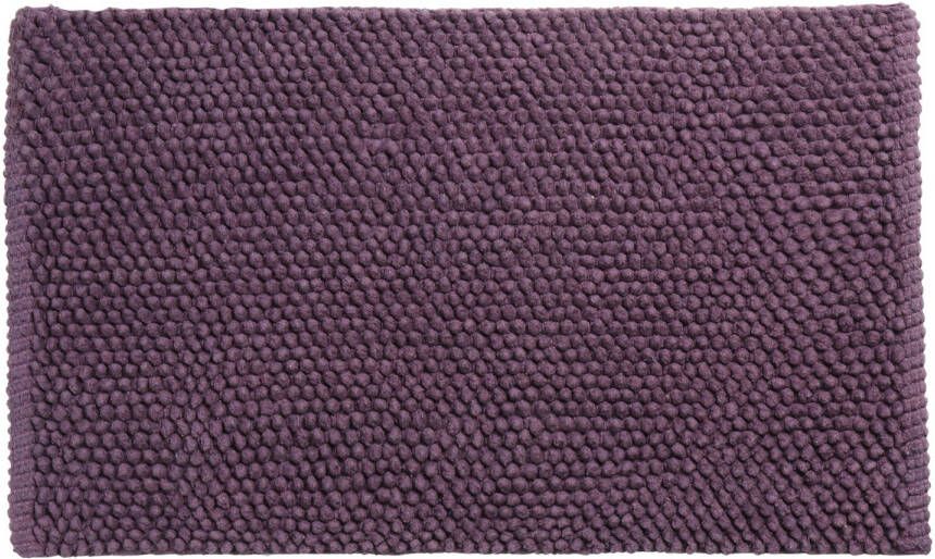 Differnz Popcorn Badmat – Violet Douchemat – 100% Katoen – Geschikt voor Vloerverwarming – 50 x 80 cm