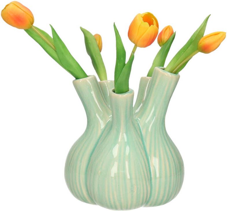 Dijk Natural Collections Vaas Gouda Tulpenvaas Lichtgroen D17 X H20 Cm