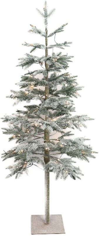 Dijk Natural Collections Wintervalley Trees Kunstkerstboom Gustaf Met Led Verlichting- 70x150cm Besneeuwd