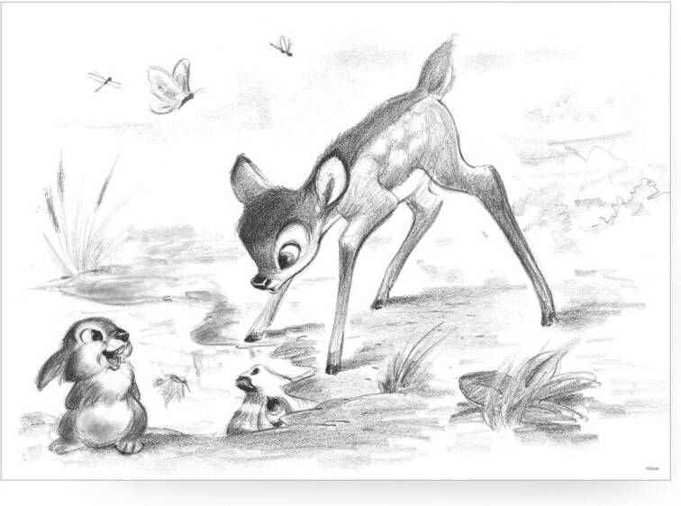 Disney Bambi | Bambi & Stampertje Canvas 50x70 Cm