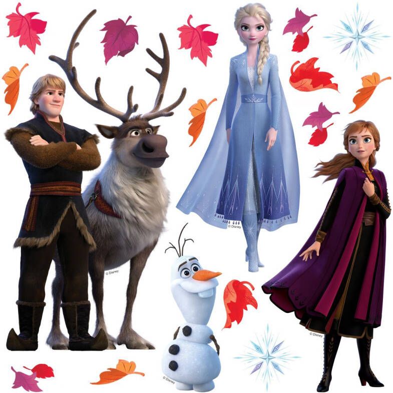 Disney Muursticker Frozen Blauw Bruin En Paars 30 X 30 Cm 600232