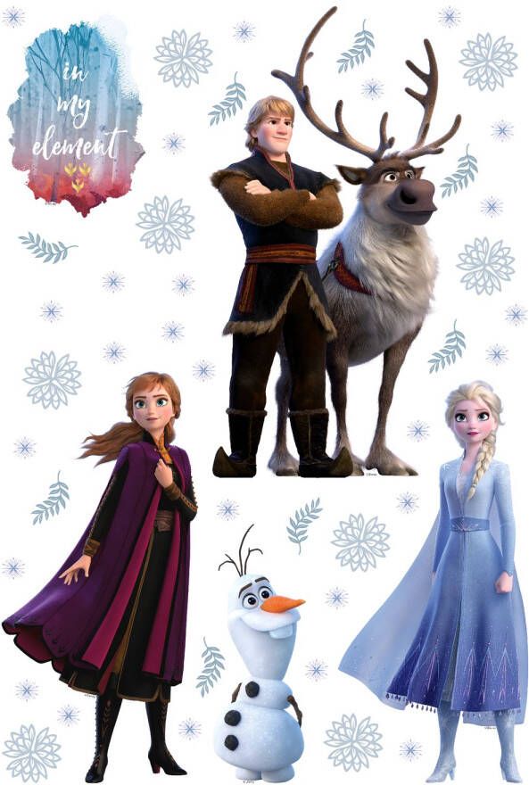 Disney Muursticker Frozen Blauw Bruin En Paars 42 5 X 65 Cm 600114