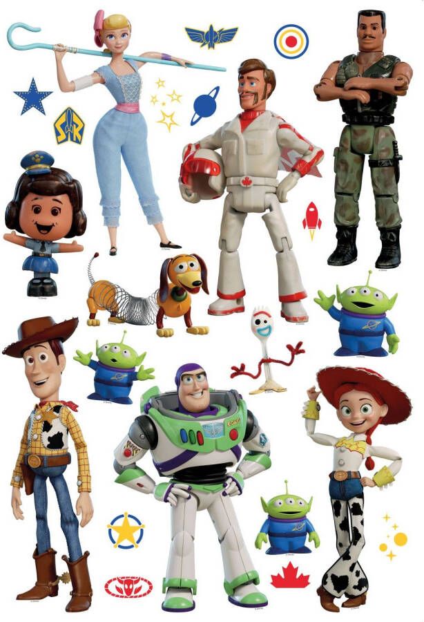 Disney Muursticker Toy Story Wit Groen En Blauw 42 5 X 65 Cm 600120