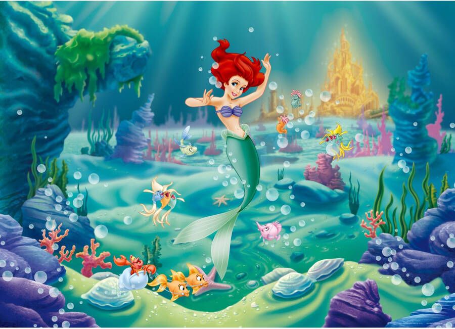 Disney Poster Ariel De Kleine Zeemeermin Groen Blauw En Rood 160 X 110 Cm