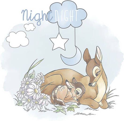 Disney Poster Bambi Good Night Blauw En Beige 40 X 50 Cm 610096