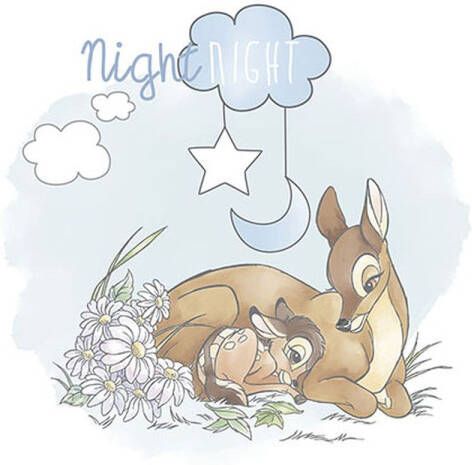 Disney Poster Bambi Good Night Blauw En Beige 50 X 70 Cm 610097