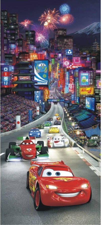 Disney Poster Cars Rood Paars En Grijs 90 X 202 Cm 600752