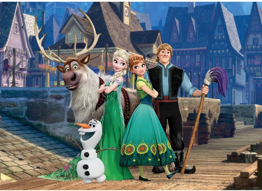 Disney Poster Frozen Blauw Groen En Bruin 160 X 110 Cm 600641