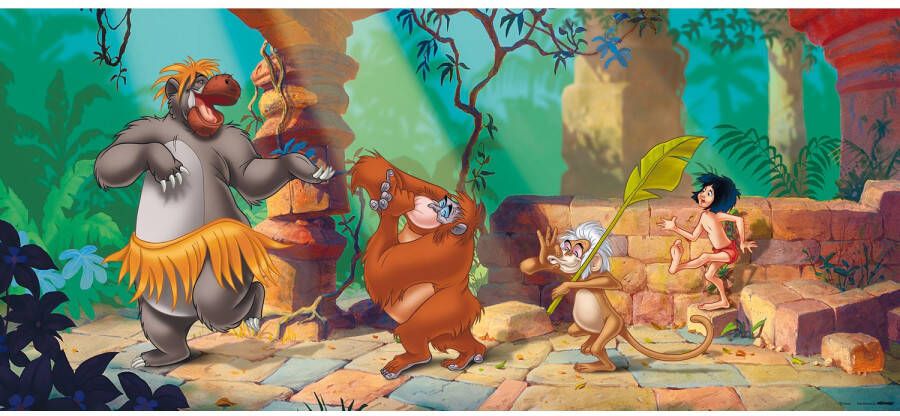 Disney Poster Jungle Boek Groen Beige En Blauw 202 X 90 Cm 600883