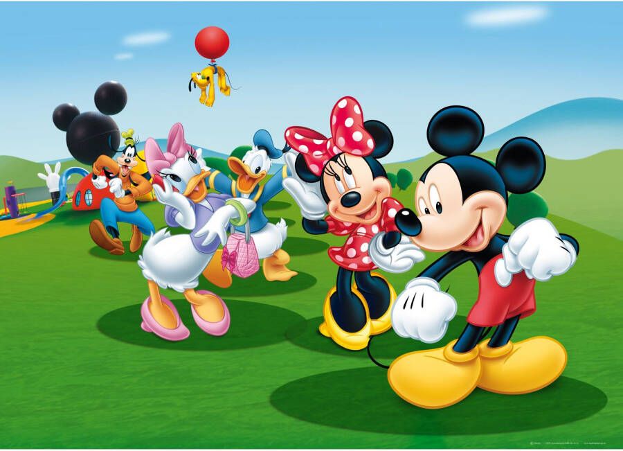 Disney Poster Mickey Mouse Groen Blauw En Rood 160 X 110 Cm 600651