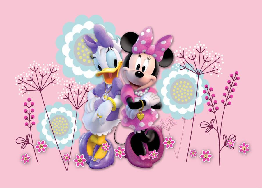 Disney Poster Minnie Mouse & Katrien Duck Roze 160 X 110 Cm 600670