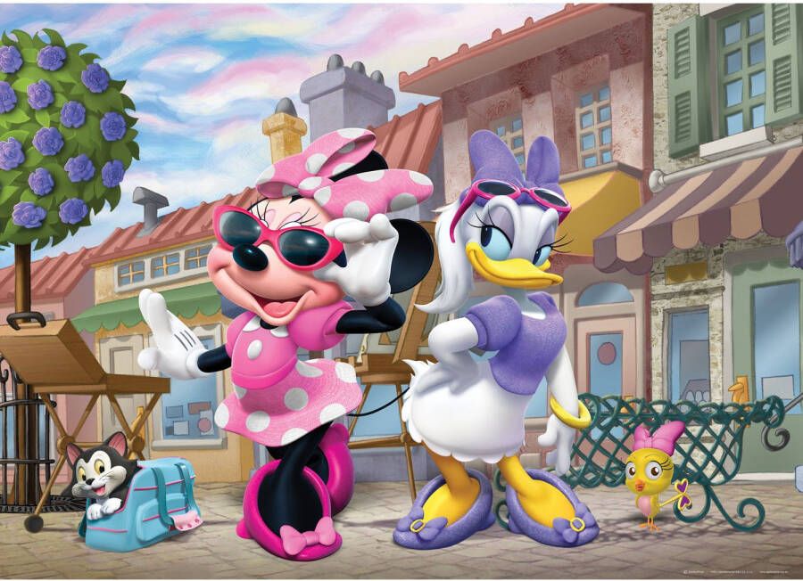 Disney Poster Minnie Mouse & Katrien Duck Roze Paars En Geel 160 X 110 Cm 600657