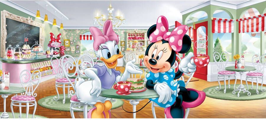 Disney Poster Minnie Mouse & Katrien Duck Roze Paars En Groen 202 X 90 Cm 600878