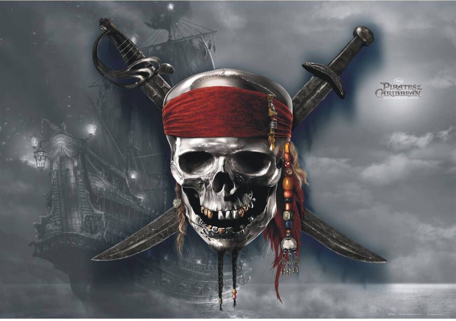 Disney Poster Pirates Of The Caribbean Grijs En Rood 160 X 110 Cm 600646