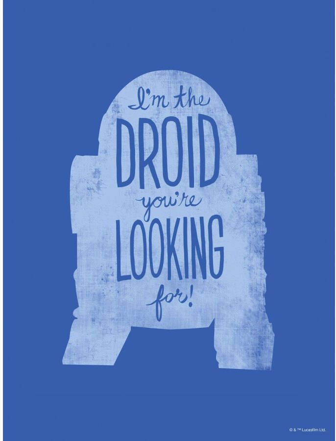 Disney Poster R2d2 Quotes Blauw 30 X 40 Cm 612171