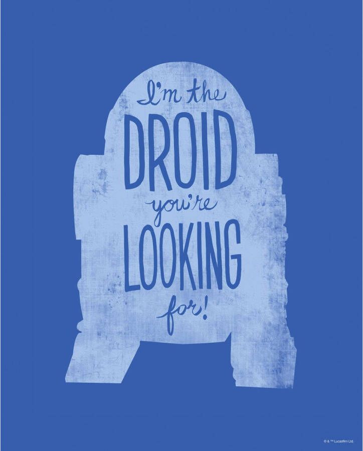 Disney Poster R2d2 Quotes Blauw 40 X 50 Cm 612172