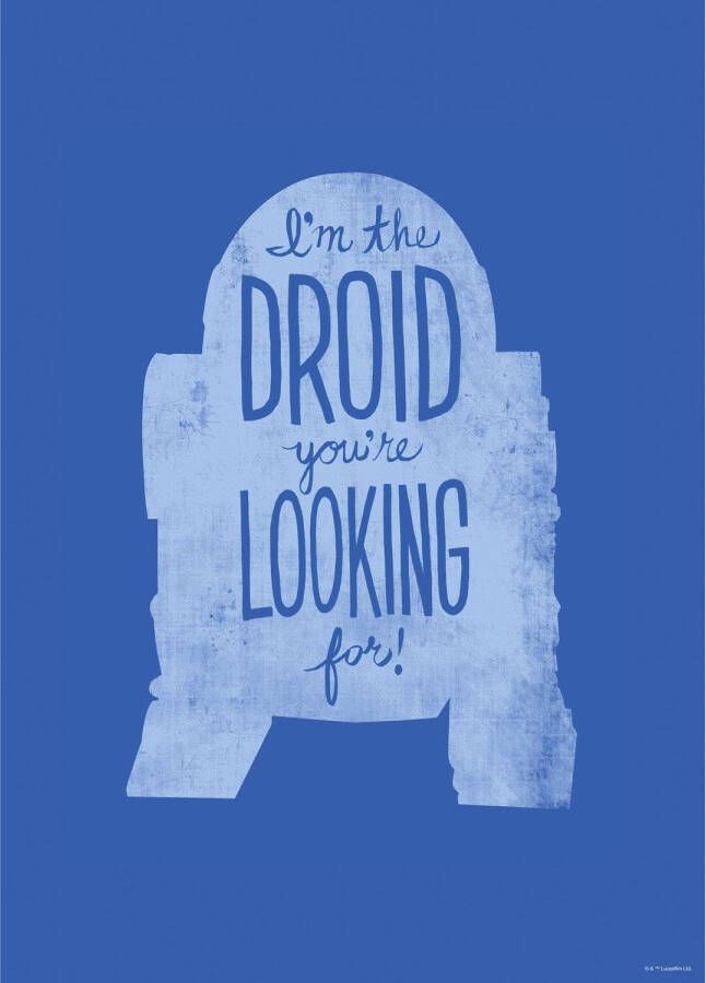 Disney Poster R2d2 Quotes Blauw 50 X 70 Cm 612173