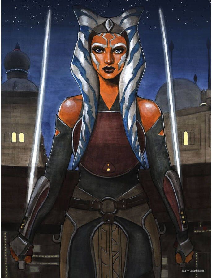 Disney Poster Star Wars Ahsoka Bruin En Blauw 30 Cm X 40 Cm 612861