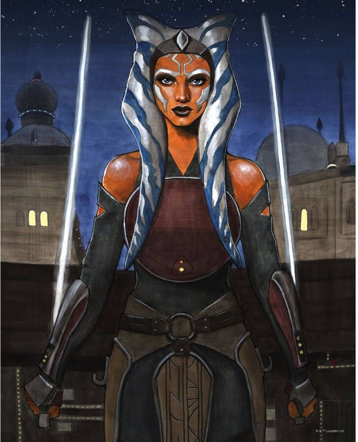 Disney Poster Star Wars Ahsoka Bruin En Blauw 40 Cm X 50 Cm 612862