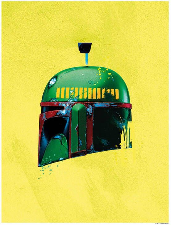 Disney Poster Star Wars Boba Fett Geel En Groen 40 X 50 Cm 610201