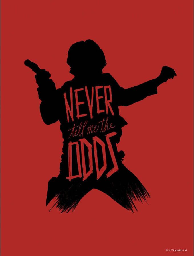 Disney Poster Star Wars Han Solo Quotes Rood En Zwart 30 X 40 Cm 612168