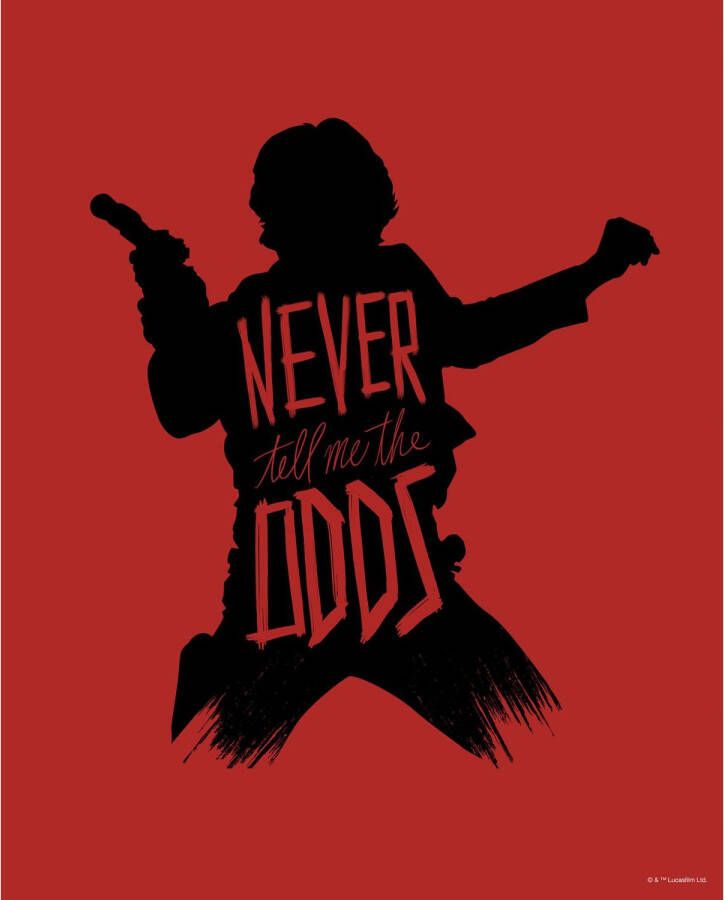 Disney Poster Star Wars Han Solo Quotes Rood En Zwart 40 X 50 Cm 612169