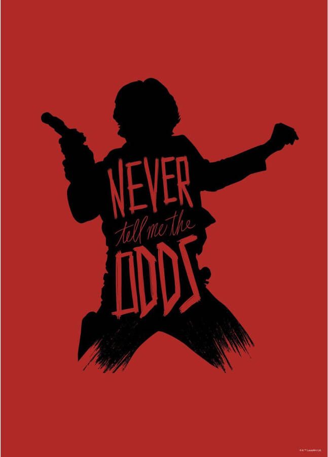 Disney Poster Star Wars Han Solo Quotes Rood En Zwart 50 X 70 Cm 612170