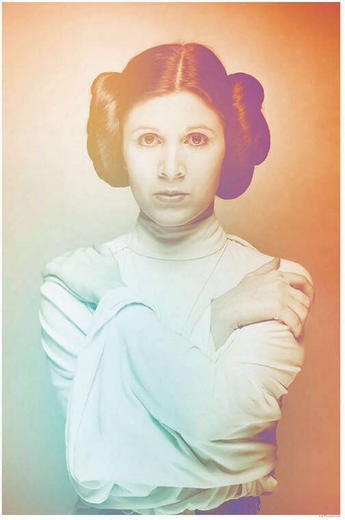 Disney Poster Star Wars Leia Oranje En Groen 50 X 70 Cm 610211