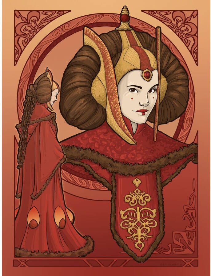 Disney Poster Star Wars Padmé Amidala Rood 30 Cm X 40 Cm 612864