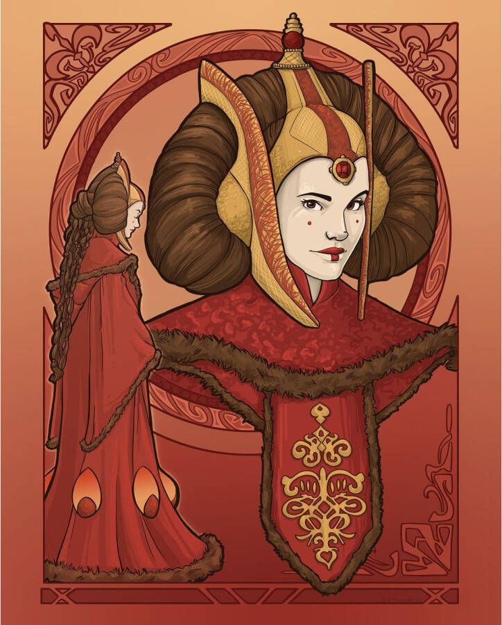 Disney Poster Star Wars Padmé Amidala Rood 40 Cm X 50 Cm 612865