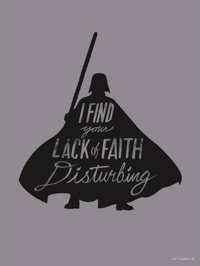 Disney Poster Star Wars Vader Quotes Grijs En Zwart 30 X 40 Cm 612174