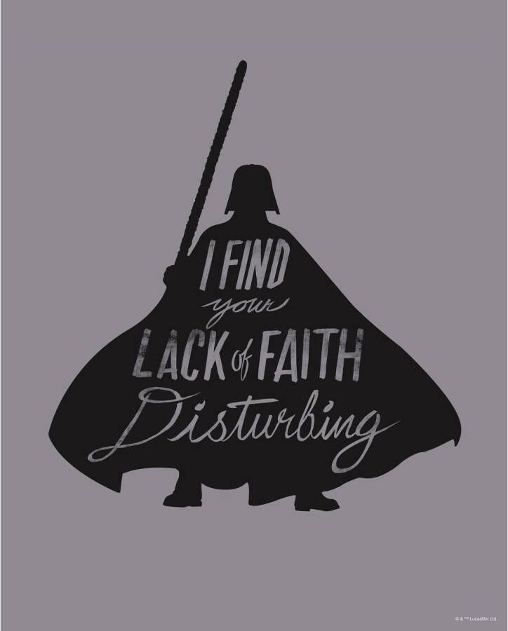 Disney Poster Star Wars Vader Quotes Grijs En Zwart 40 X 50 Cm 612175