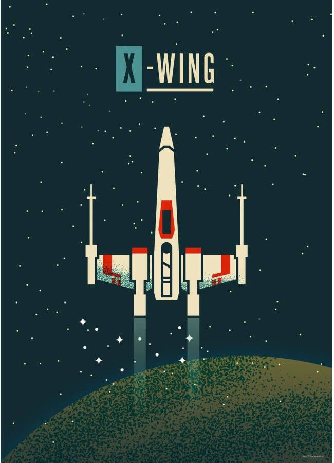 Disney Poster Star Wars X-wing Donkerblauw 50 Cm X 70 Cm 612860