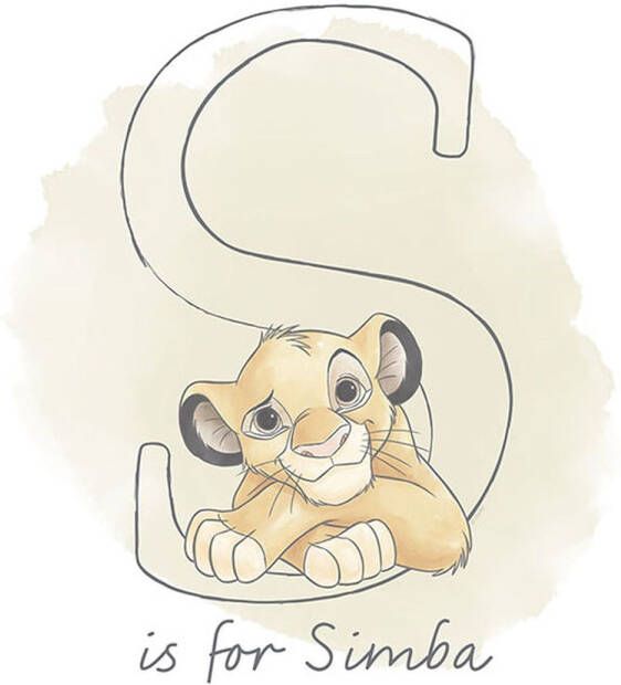 Disney Poster The Lion King Simba Beige 30 X 40 Cm 610128