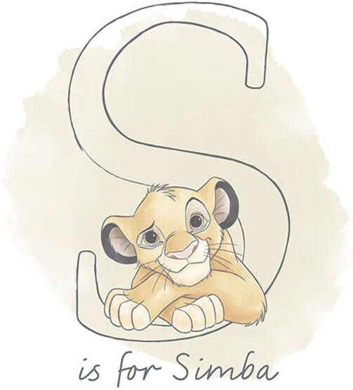 Disney Poster The Lion King Simba Beige 50 X 70 Cm 610130