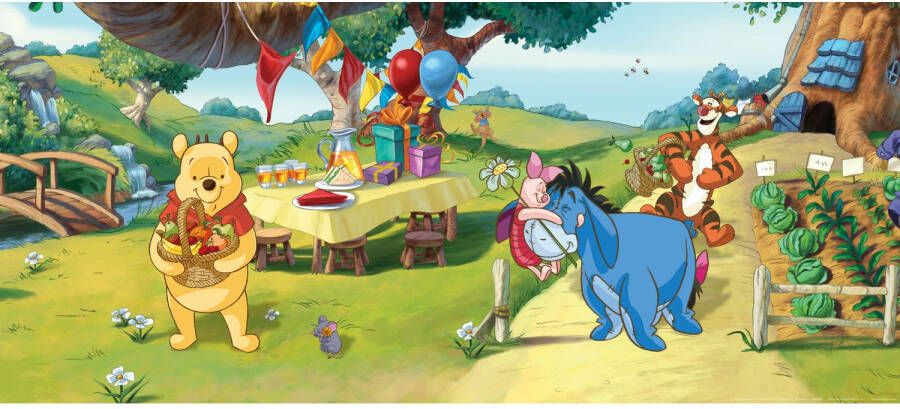 Disney Poster Winnie De Poeh Groen Blauw En Geel 202 X 90 Cm 600864