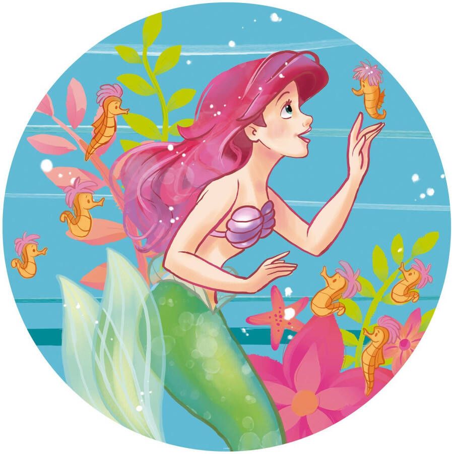 Disney Zelfklevende Behangcirkel Ariel De Kleine Zeemeermin Multicolor Ø 128 Cm