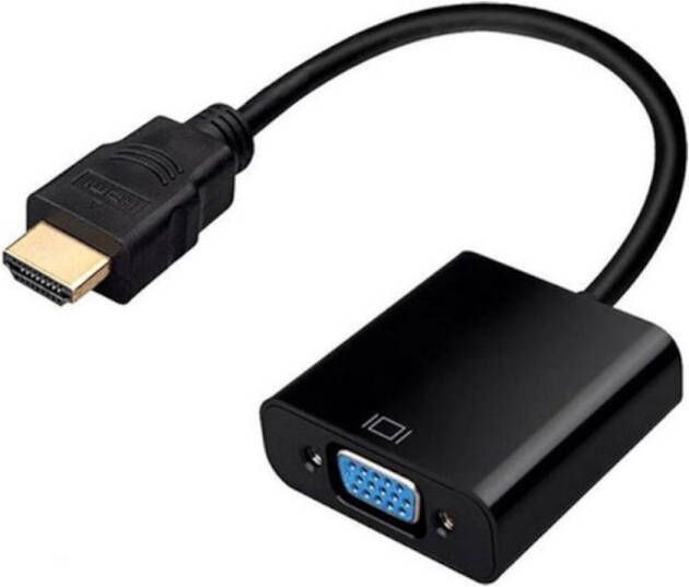 Merkloos Hdmi Naar Vga Adapter 1080p full Hd Zwart