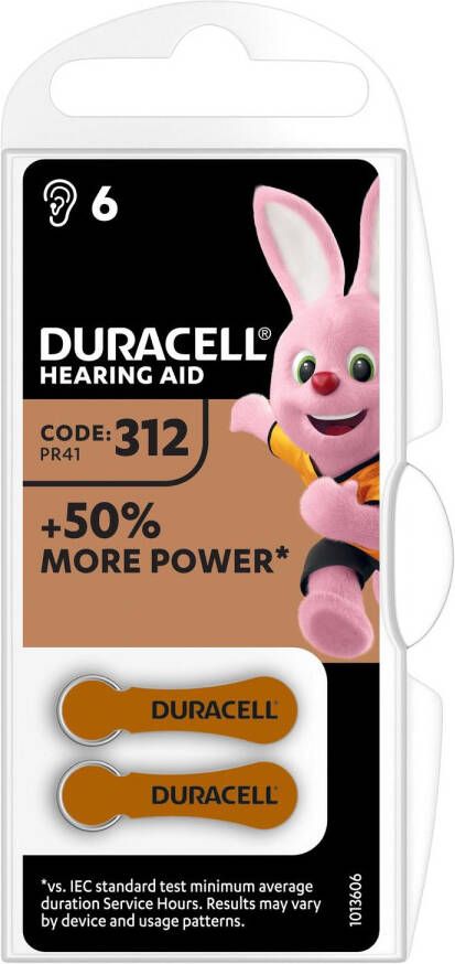 Duracell Alkaline Batterij Da312 pr41 1 45v 6 Stuks