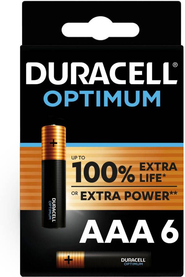 Duracell Batterij Alkaline Optimum Aaa 6 Stuks