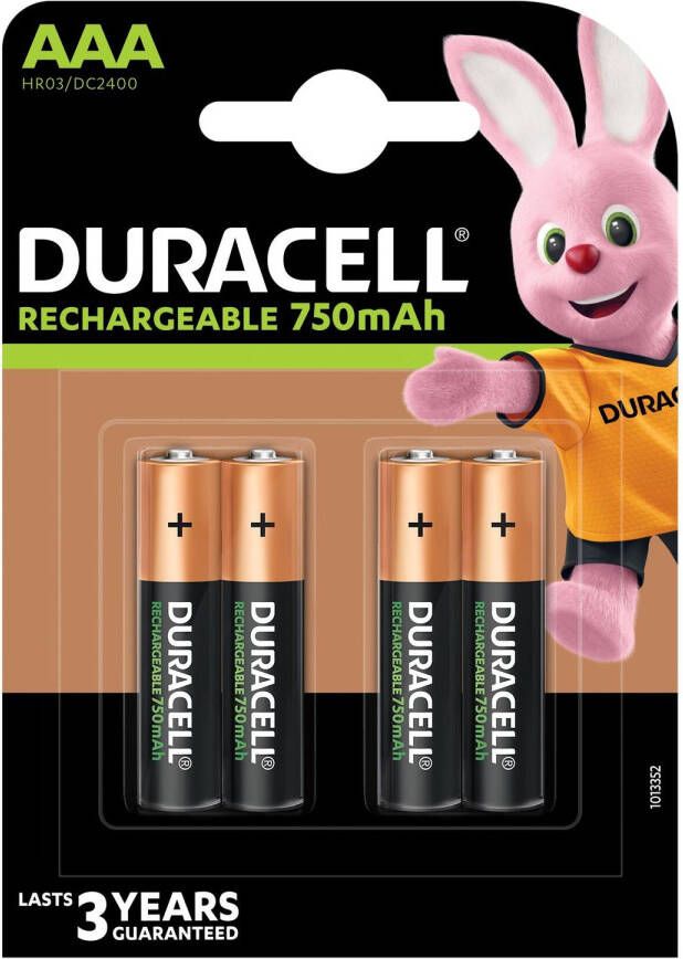 Duracell Oplaadbaar Batterij Ni-mh Staych Aaa 750mah 4 Stuks