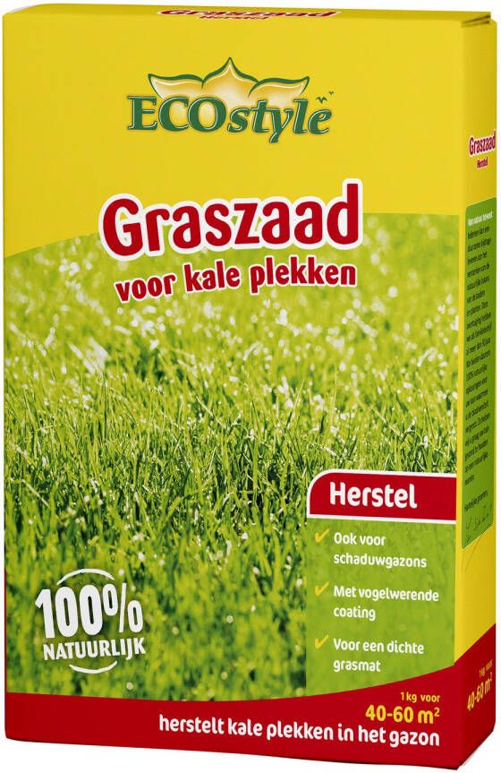 ECOstyle Graszaad-Extra 1 kg doorzaaien kale plekken voor 40 tot 60 m2