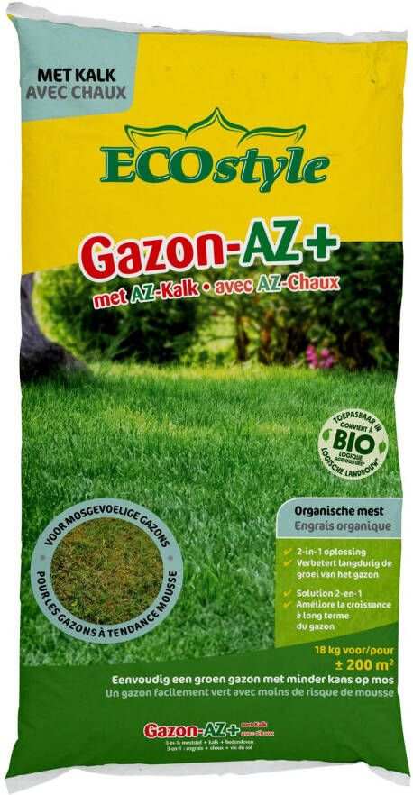 EcoStyle Meststof Gazon-az+ Met Az-kalk 18kg