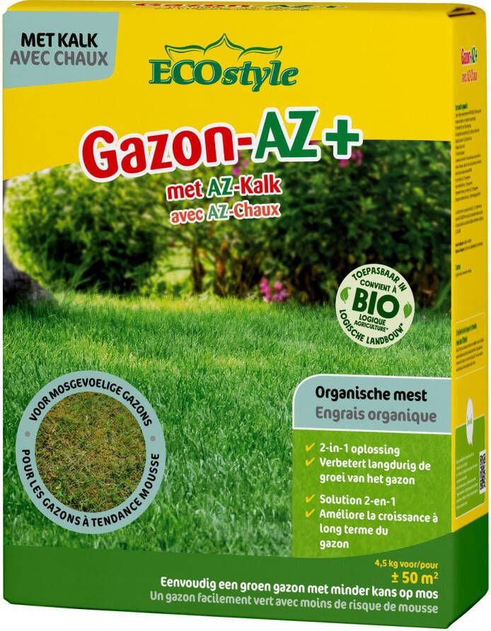 EcoStyle Meststof Gazon-az+ Met Az-kalk 4 5kg