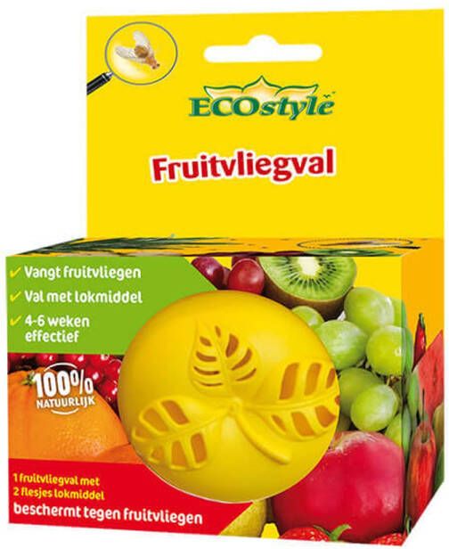 ECOstyle Navulbare Fruitvliegval Lokmiddel Voor Fruitvliegen