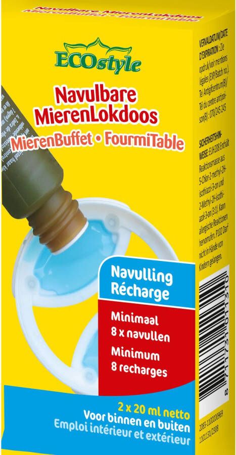 EcoStyle Navulling Mierenlokdoos 2 X 20ml