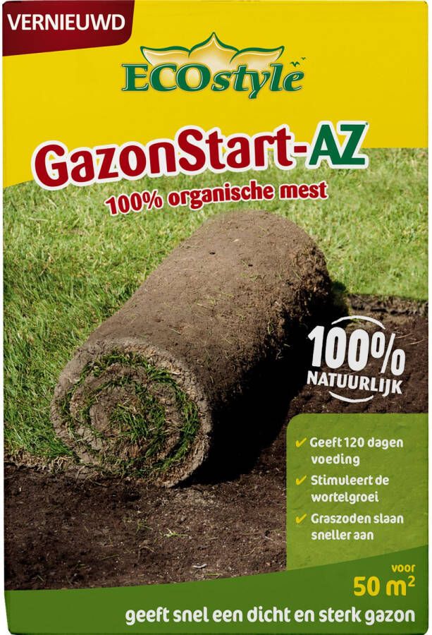 EcoStyle Organische Meststof Gazonstart-az 1 6 Kg 50 M²